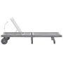 Garden lounger with solid gray acacia wood cushion by vidaXL, Loungers - Ref: Foro24-3061360, Price: 193,88 €, Discount: %