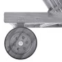Garden lounger with solid gray acacia wood cushion by vidaXL, Loungers - Ref: Foro24-3061360, Price: 193,88 €, Discount: %