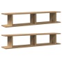 Estante pared 2uds madera ingeniería roble artisian 105x18x20cm en Estanterías | Comprar online en Foru.es