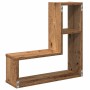 Estantes cubo de pared 2 uds madera envejecida 50x15x50 cm en Estanterías | Comprar online en Foru.es