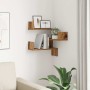 Estantería de pared de esquina madera envejecida 40x40x49,5 cm en Estanterías | Comprar online en Foru.es