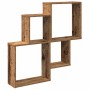 Estante de pared madera ingeniería envejecida 80x15x78,5 cm en Estanterías | Comprar online en Foru.es