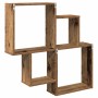 Estante de pared madera ingeniería envejecida 80x15x78,5 cm en Estanterías | Comprar online en Foru.es