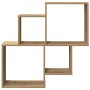 Estante de pared madera ingeniería roble artisian 80x15x78,5 cm en Estanterías | Comprar online en Foru.es