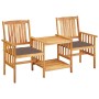 Sillas y mesita de jardín con cojines madera maciza acacia de vidaXL, Conjuntos de jardín - Ref: Foro24-3061298, Precio: 150,...