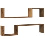 Estante de pared 2 uds madera ingeniería envejecida 100x15x20cm en Estanterías | Comprar online en Foru.es
