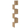 Estantería pared de esquina madera roble artisan 20x20x127,5 cm en Estanterías | Comprar online en Foru.es