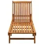 Garden lounger with solid acacia wood cushion by vidaXL, Loungers - Ref: Foro24-3061349, Price: 204,42 €, Discount: %