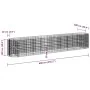 Arriate de gaviones de hierro galvanizado 600x100x100 cm de vidaXL, Maceteros y jardineras - Ref: Foro24-152049, Precio: 201,...