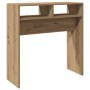Mesa consola madera de ingeniería roble artesanal 78x30x80 cm en Mesas auxiliares | Comprar online en Foru.es
