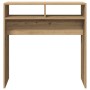 Mesa consola madera de ingeniería roble artesanal 78x30x80 cm en Mesas auxiliares | Comprar online en Foru.es