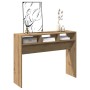 Mesa consola madera de ingeniería roble artesanal 105x30x80 cm en Mesas auxiliares | Comprar online en Foru.es