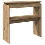 Mesa consola madera de ingeniería roble artesanal 80x30x80 cm en Mesas auxiliares | Comprar online en Foru.es