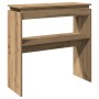 Mesa consola madera de ingeniería roble artesanal 80x30x80 cm en Mesas auxiliares | Comprar online en Foru.es