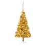 Árbol de Navidad preiluminado con luces y bolas dorado 150 cm en Decoración Festiva y Estacional | Comprar online en Foru.es
