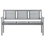 3-Sitzer-Gartenbank aus grauem Eukalyptusholz und 150 cm Kissen von vidaXL, Gartenbänke - Ref: Foro24-3061065, Preis: 222,17 ...
