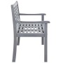Banco de jardín 3 plazas madera eucalipto gris y cojín 150 cm de vidaXL, Bancos de jardín - Ref: Foro24-3061065, Precio: 226,...