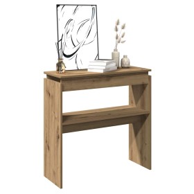 Mesa consola madera de ingeniería roble artesanal 102x30x80 cm en Mesas auxiliares | Comprar online en Foru.es