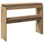 Mesa consola madera de ingeniería roble artesanal 102x30x80 cm en Mesas auxiliares | Comprar online en Foru.es