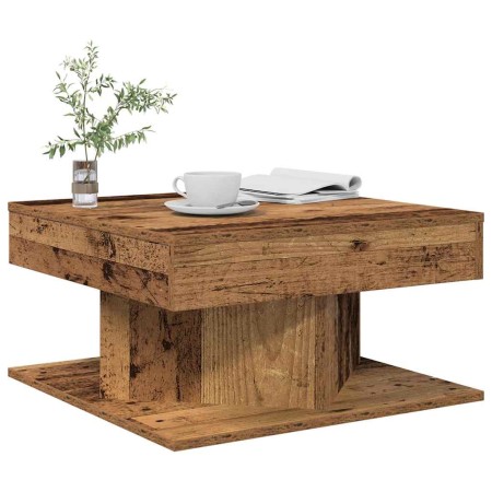 Mesa de centro madera de ingeniería envejecida 55x55x30 cm en Mesas de centro | Comprar online en Foru.es