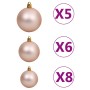 Árbol de Navidad preiluminado con luces y bolas dorado 150 cm en Decoración Festiva y Estacional | Comprar online en Foru.es