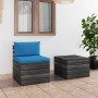 Muebles de jardín de palets 2 piezas cojines madera de pino de vidaXL, Conjuntos de jardín - Ref: Foro24-3061663, Precio: 147...