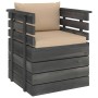 Sillón de jardín con cojines madera de pino de vidaXL, Sofás modulares de exterior - Ref: Foro24-3061722, Precio: 96,17 €, De...