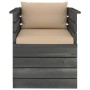 Sillón de jardín con cojines madera de pino de vidaXL, Sofás modulares de exterior - Ref: Foro24-3061722, Precio: 96,17 €, De...