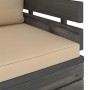 Sillón de jardín con cojines madera de pino de vidaXL, Sofás modulares de exterior - Ref: Foro24-3061722, Precio: 96,17 €, De...