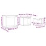 Mesas apilables 3 uds madera de ingeniería envejecida en Mesas auxiliares | Comprar online en Foru.es