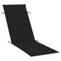 Tumbona de jardín con mesa y cojín madera maciza de acacia de vidaXL, Tumbonas - Ref: Foro24-3061594, Precio: 199,29 €, Descu...