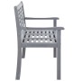 Banco de jardín 3 plazas madera eucalipto gris y cojín 150 cm de vidaXL, Bancos de jardín - Ref: Foro24-3061070, Precio: 227,...
