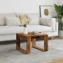 Mesa auxiliar de madera de ingeniería envejecida 50x50x35 cm en Mesas de centro | Comprar online en Foru.es