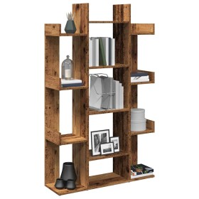 Librería de madera contrachapada envejecida 86x25,5x140 cm en Librerías y estanterías | Comprar online en Foru.es