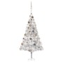 Árbol de Navidad preiluminado con luces y bolas plateado 180 cm en Decoración Festiva y Estacional | Comprar online en Foru.es