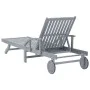 Garden lounger with solid acacia wood cushion by vidaXL, Loungers - Ref: Foro24-3061340, Price: 203,20 €, Discount: %