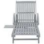 Garden lounger with solid acacia wood cushion by vidaXL, Loungers - Ref: Foro24-3061340, Price: 203,20 €, Discount: %