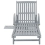 Tumbona de jardín con cojín madera maciza de acacia de vidaXL, Tumbonas - Ref: Foro24-3061336, Precio: 202,92 €, Descuento: %