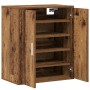 Mueble zapatero madera ingeniería madera envejecida 60x35x70 cm en Zapateros y organizadores de calzado | Comprar online en Foru