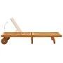 Tumbona de jardín con cojín madera maciza de acacia de vidaXL, Tumbonas - Ref: Foro24-3061351, Precio: 208,56 €, Descuento: %
