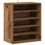 Mueble zapatero madera ingeniería madera envejecida 60x35x70 cm en Zapateros y organizadores de calzado | Comprar online en Foru
