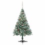 Árbol de navidad glaseado con LEDs, bolas y piñas 150 cm en Decoración Festiva y Estacional | Comprar online en Foru.es
