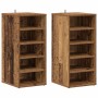Muebles zapateros 2 uds madera ingeniería envejecida 32x35x70cm en Zapateros y organizadores de calzado | Comprar online en Foru