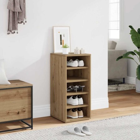 Mueble zapatero madera de ingeniería roble artisan 32x35x70 cm en Zapateros y organizadores de calzado | Comprar online en Foru.