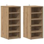 Muebles zapateros 2 uds madera roble artisan 32x35x70 cm en Zapateros y organizadores de calzado | Comprar online en Foru.es