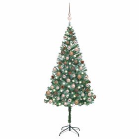 Árbol de Navidad artificial con LEDs, bolas y piñas 180 cm en Decoración Festiva y Estacional | Comprar online en Foru.es