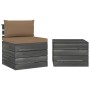 Muebles de jardín de palets 2 piezas cojines madera de pino de vidaXL, Conjuntos de jardín - Ref: Foro24-3061667, Precio: 153...