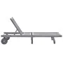 Garden lounger with solid gray acacia wood cushion by vidaXL, Loungers - Ref: Foro24-3061370, Price: 197,29 €, Discount: %