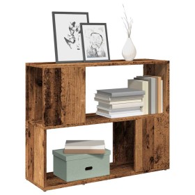 Estantería/divisor de espacios madera envejecida 80x24x63 cm en Librerías y estanterías | Comprar online en Foru.es