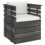Sillón de jardín con cojines madera de pino de vidaXL, Sofás modulares de exterior - Ref: Foro24-3061721, Precio: 105,88 €, D...